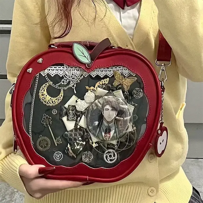 Doux filles sac à dos nouveau mignon pomme forme Itabag Niche Design poche bandoulière mode offre spéciale Transparent poupée sacs de loisirs