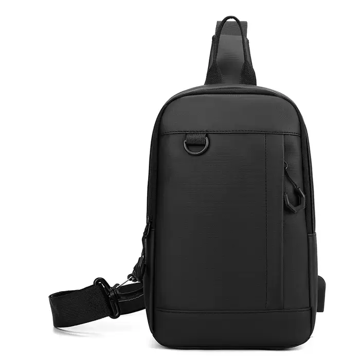 Sac à bandoulière élégant pour hommes – Pochette de taille compacte avec plusieurs compartiments (convient au téléphone