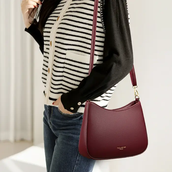 Sac à bandoulière en cuir Bergame pour femme