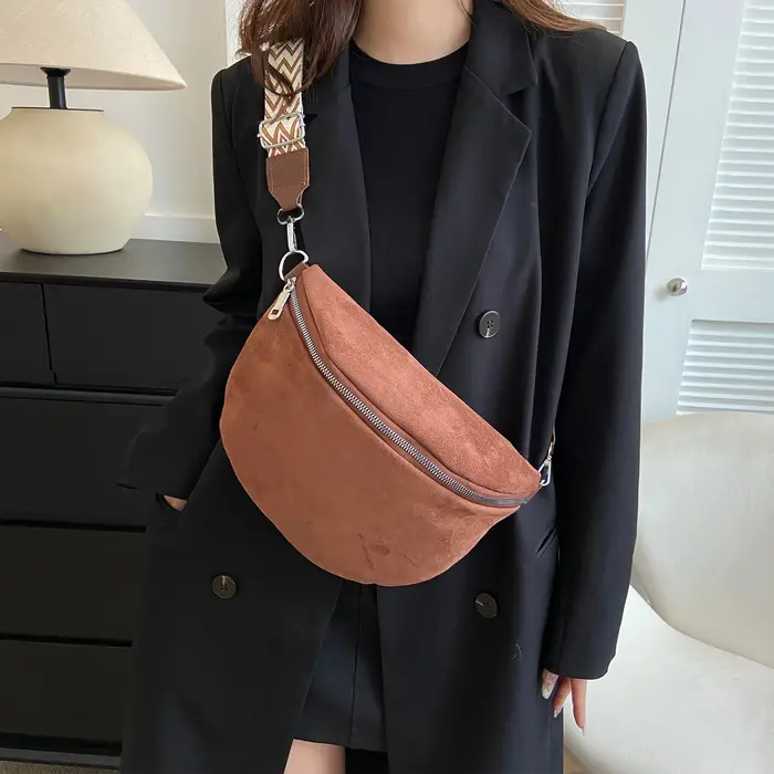 Sac banane en cuir PU pour femme