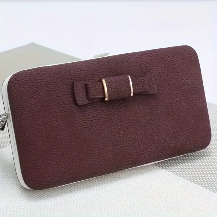 1 portefeuille pour téléphone avec nœud décoratif - Portefeuilles avec emplacements pour cartes, poc