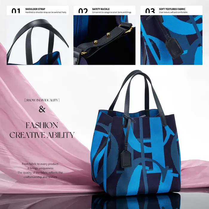 Sac fourre-tout coloré de grande capacité, artisanat exquis, sac de fête à la mode classique, nouvea
