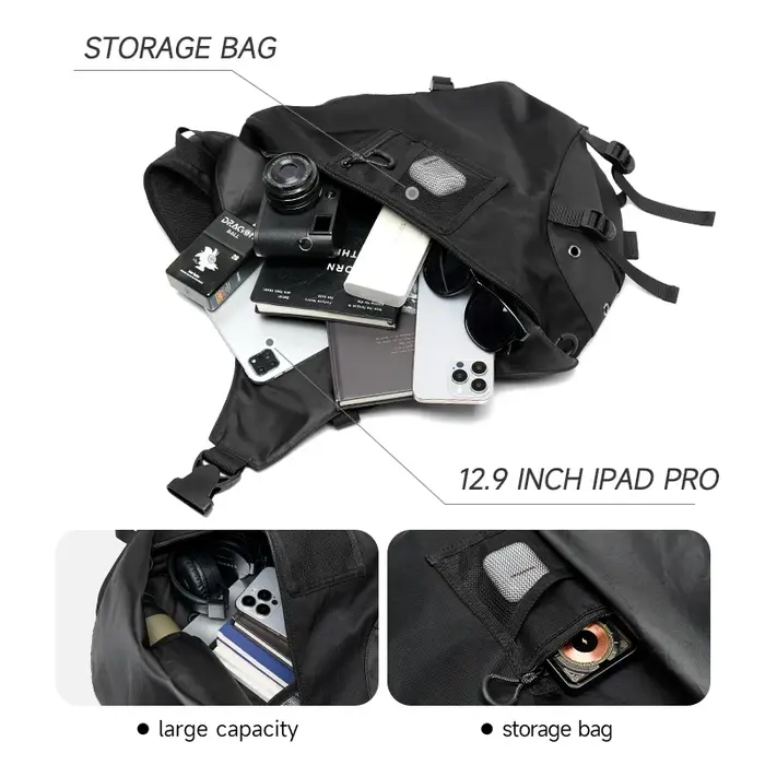 Sac bandoulière MOYYI grand format pour homme