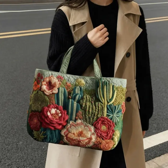 Sac fourre-tout matelassé vintage pour femmes