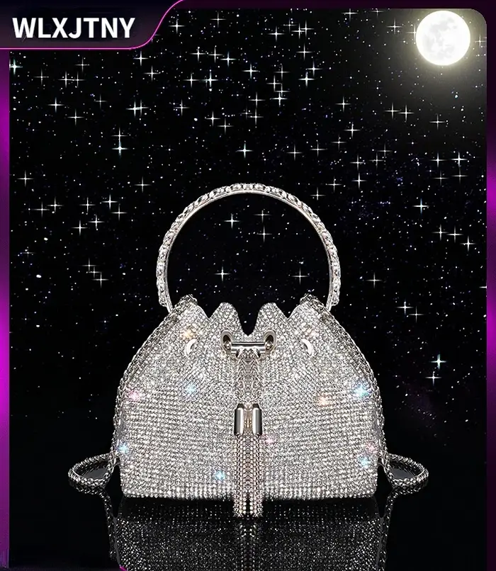 Sac de luxe diamant sac de soirée argent sac de créateur sacs à main sac de perles