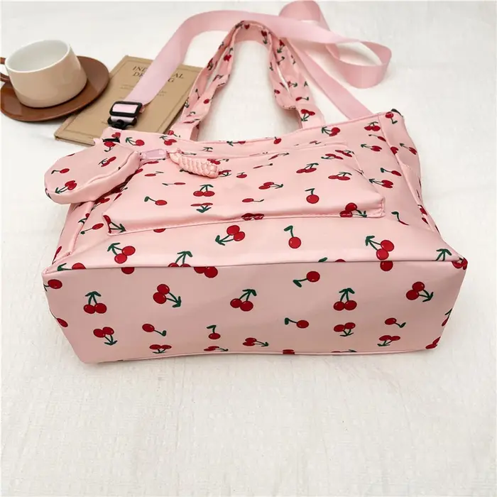 Sac fourre-tout imprimé cerise pour femmes