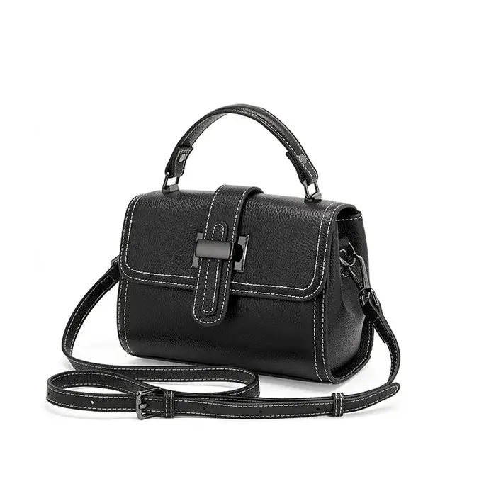 Sac messager en cuir véritable pour femme, sac à main décontracté, cuir de vache, tout assressenti,