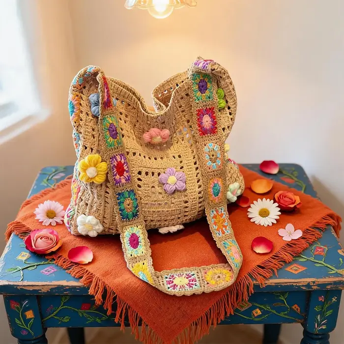 Sacs en crochet bohème pour femmes
