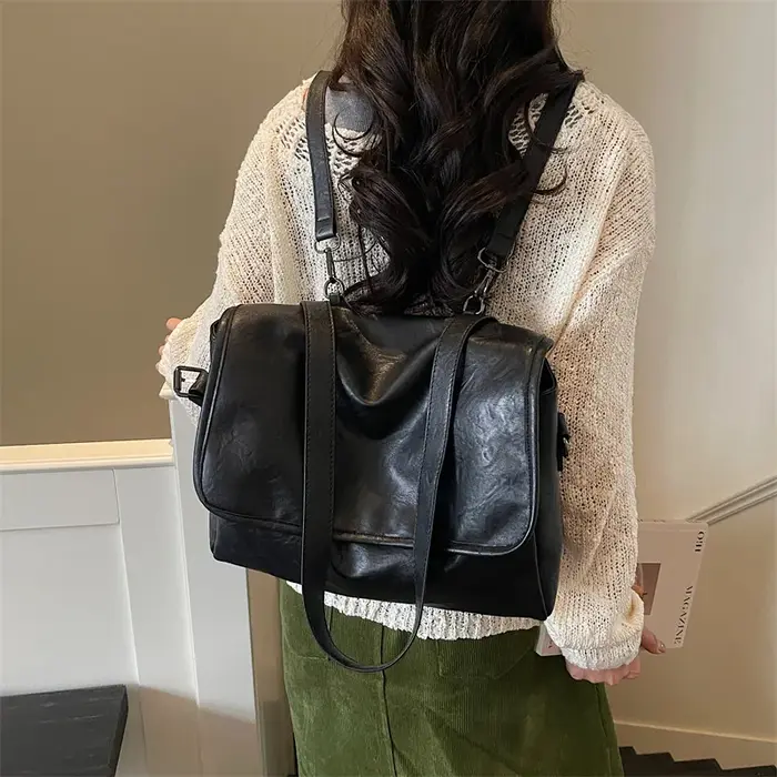 Nouveau Sac Fourre-tout Femme 2026 – Design Rétro Tendance Printemps-Été – Sac à Main Bandoulière Populaire Couleur Unie Douceur Moyenne
