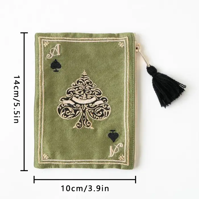 Pochette cosmétique brodée à la main de style japonais