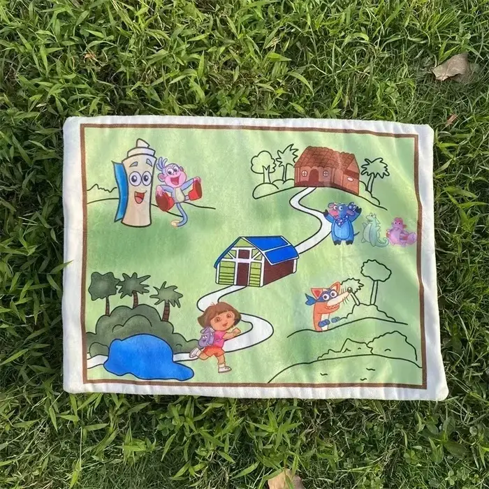 Sac à dos Kawaii Dora l'exploratrice avec une carte