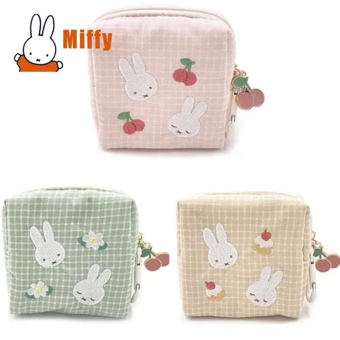 Pochette carrée à fermeture éclair Kawaii Miffy