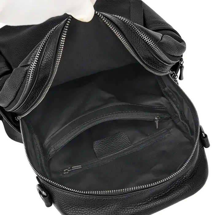 Sac à dos en cuir véritable pour femmes, sac à dos décontracté pour filles, sac à dos de voyage gran