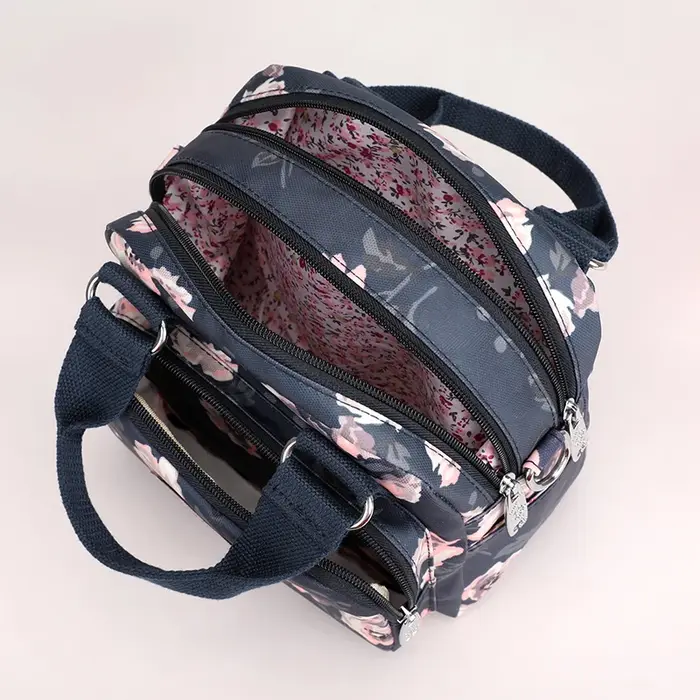 Sac à main en nylon à motif floral pour femmes