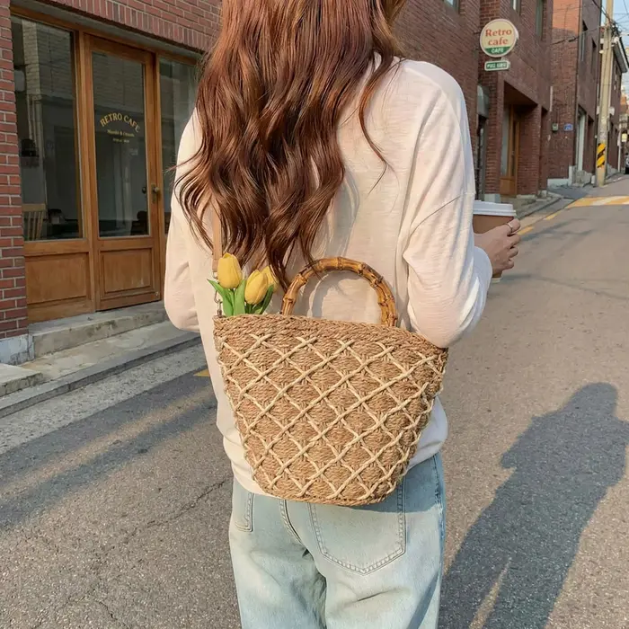 Nouveauté été : Sacs à bandoulière en paille pour femmes