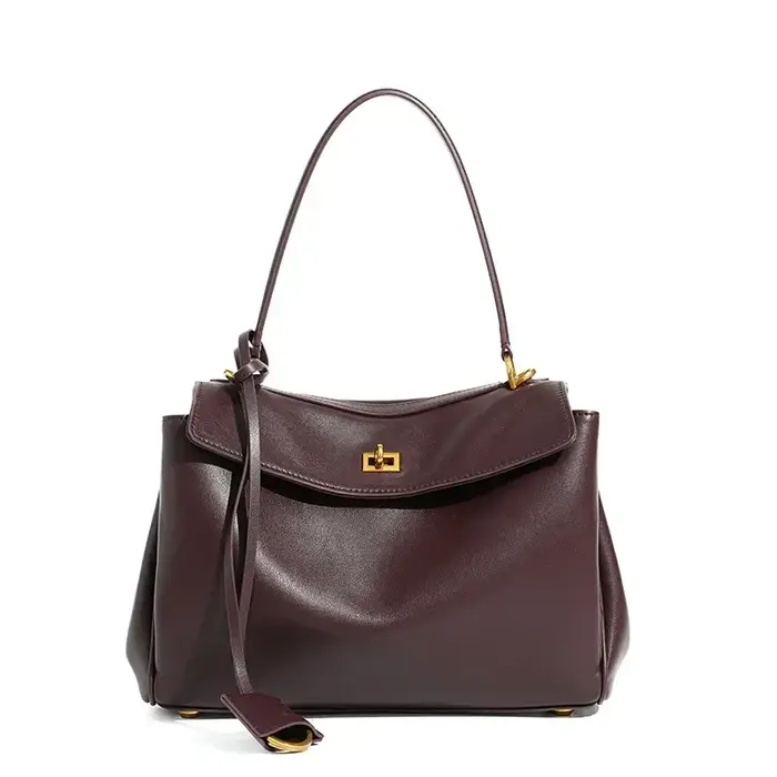 Nouveau sac Rodeobag en cuir grande capacité pour femme avec serrure avancée, sac sous le bras tenda