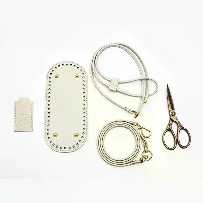 Kit de sac seau DIY – Base en cuir PU avec chaîne et sangle réglable, accessoires pour la fabrication de sacs à main au crochet