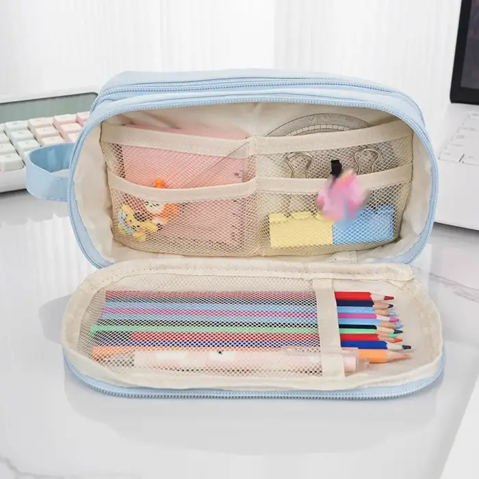 Grande trousse à crayons détachable