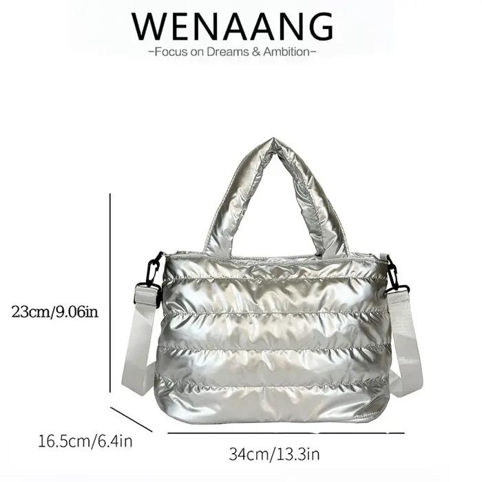 Sac à bandoulière pour femme, tendance et décontracté, sac à bandoulière matelassé minimaliste de couleur unie, sac à main multi-poches en PU avec fermeture éclair, sac à bandoulière pour femme automn