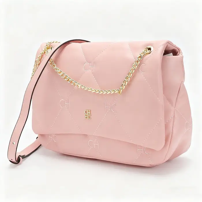 Sac à bandoulière matelassé en cuir PU noir pour femme