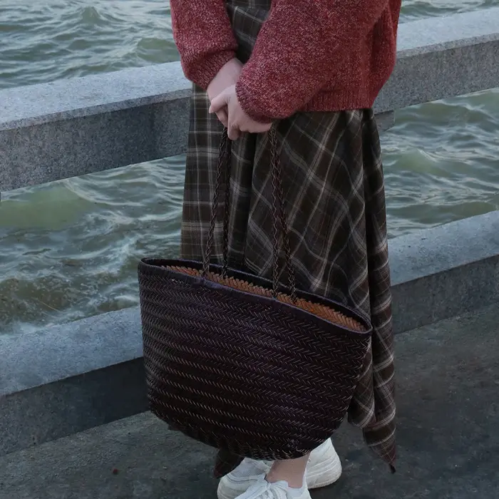 Sac à main en cuir véritable pour femmes