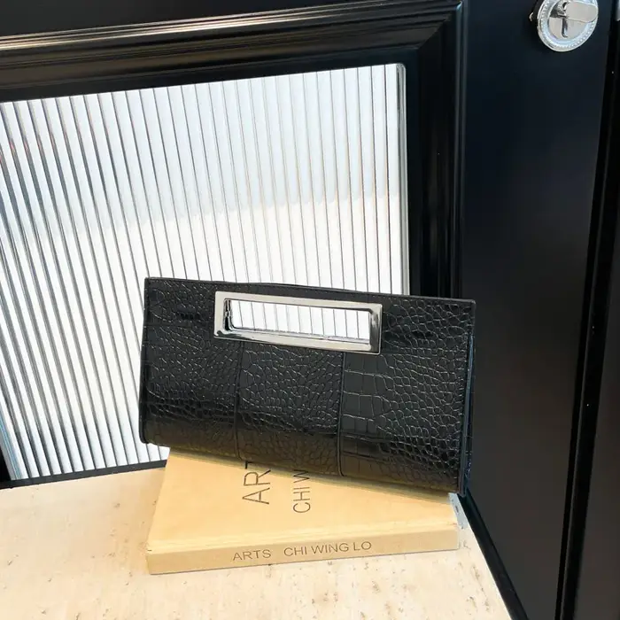 Pochette en cuir PU gaufré Crocodile pour femmes