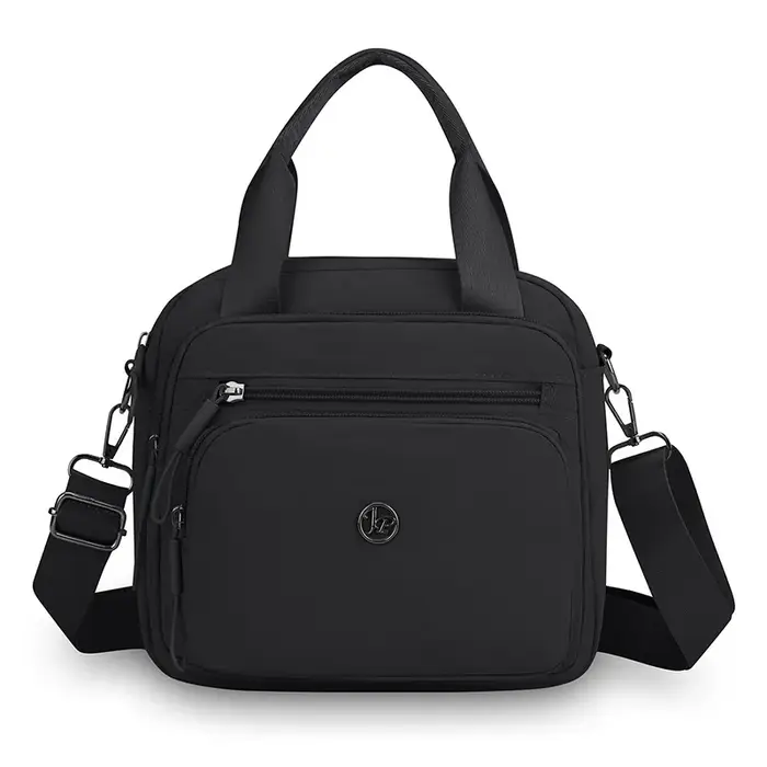 Sac à bandoulière pour femme, sac carré en nylon résistant aux plis, épaissi, multicouche, grande ca