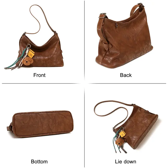TOUTOU – sacs à bandoulière originaux pour femmes, sac fourre-tout imitant le cuir tanné végétal, sa