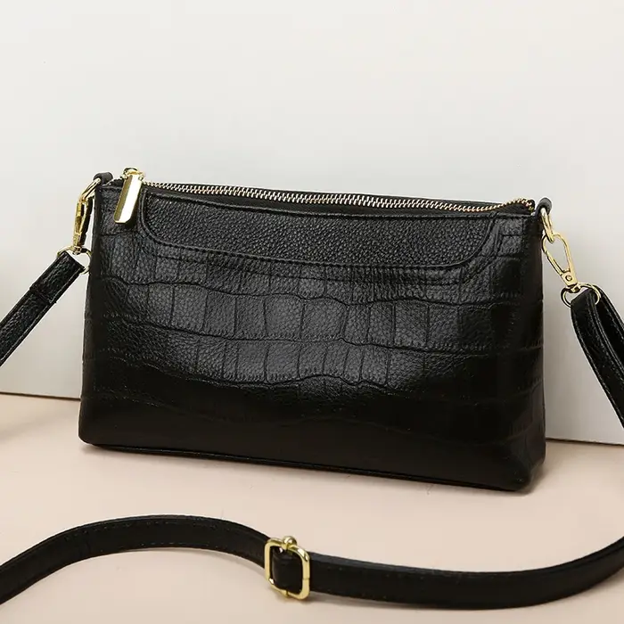 Sac messager 100% cuir véritable pour femme