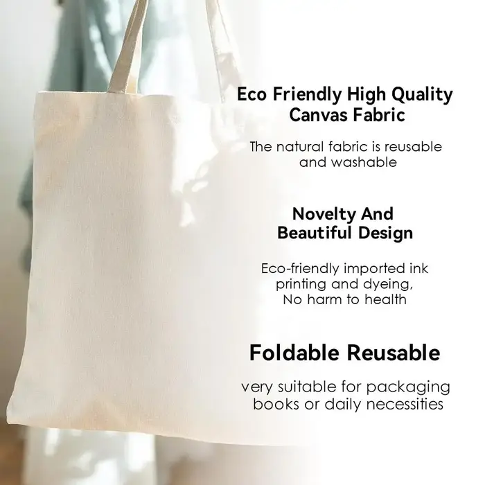 BRAND M-MARNI-iS Sacs de rangement Sac fourre-tout en toile pour femme Grande capacité Sac de courses écologique réutilisable Sac à main à bandoulière
