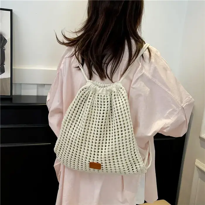Nouveau 2025 femmes Crochet sac à bandoulière coton lin Boho sac