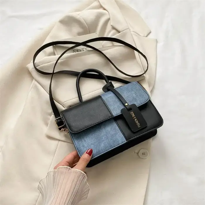 Sac fourre-tout de haute qualité pour femme, style patchwork à carreaux, adapté à diverses activités