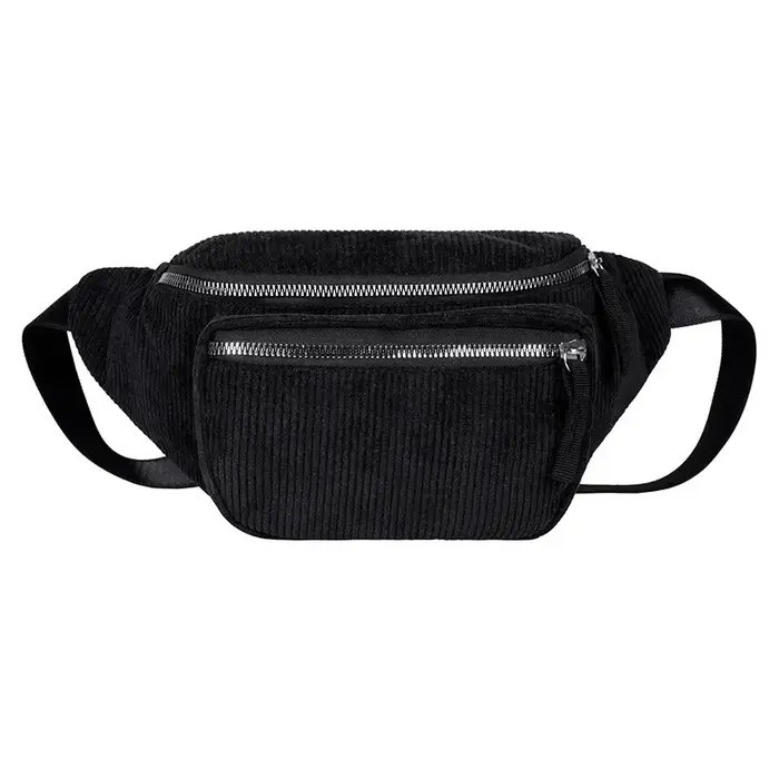 Sacs de poitrine en velours côtelé pour femmes, sac banane, sacs à bandoulière, sac de ceinture de S