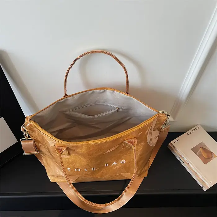 Sac fourre-tout transparent en PVC grande capacité tendance personnalisé