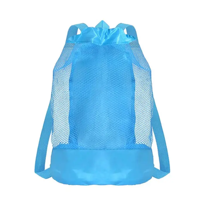 Sac de rangement grande capacité, sac à dos portable en maille pour jouets de plage, pochette organi