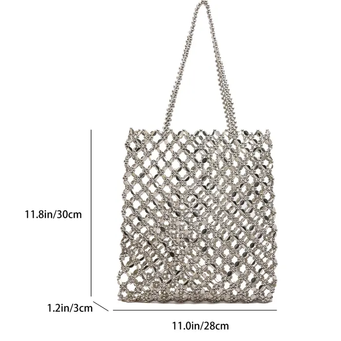 2025 nouveau sac de vacances d'été Boho plage évider sac à bandoulière pour les femmes à la main perles sac