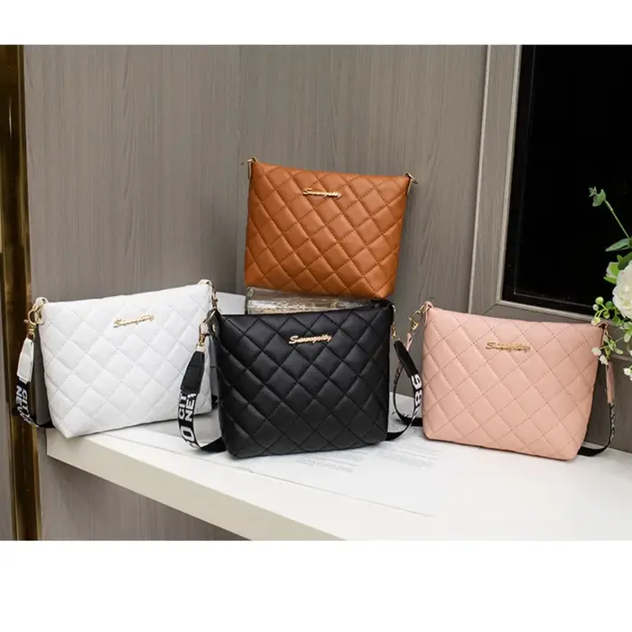 Sac messager simple en cuir PU avec broderie Lingge