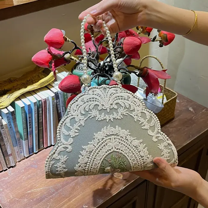 Sac à main Vintage en dentelle irrégulière pour femmes