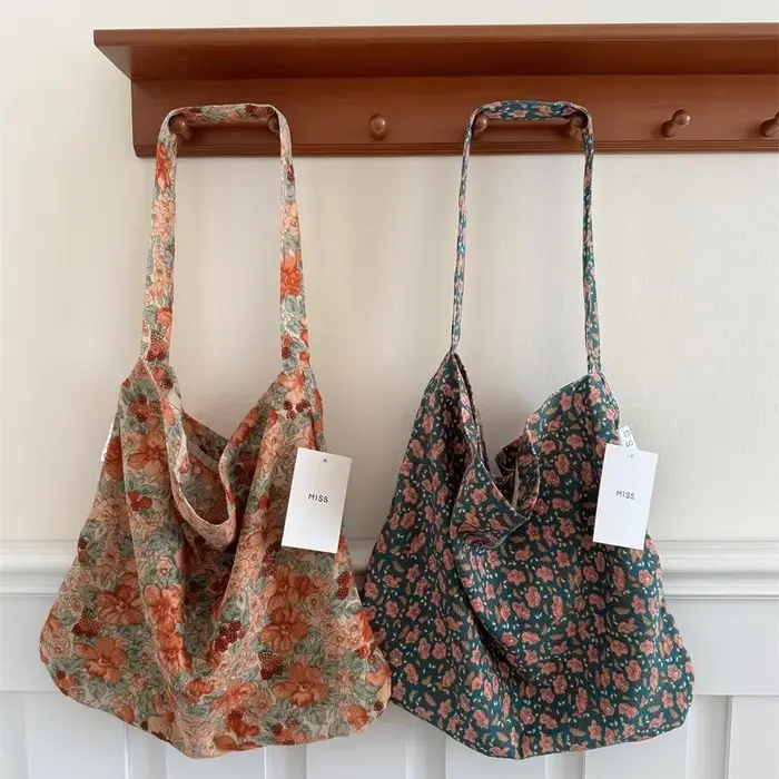 Sac en toile de grande capacité de style paresse