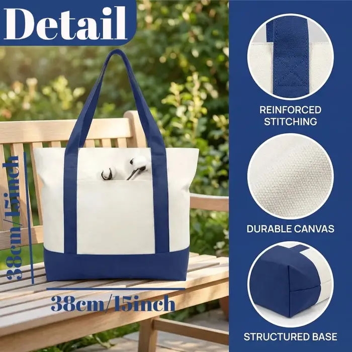 Lot de 1 à 3 sacs fourre-tout en toile DIY