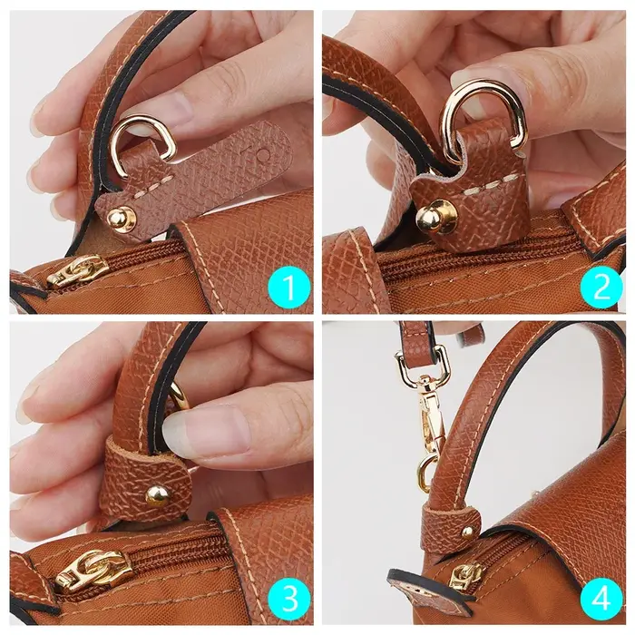 Sangle de sac à bandoulière de remplacement en cuir véritable