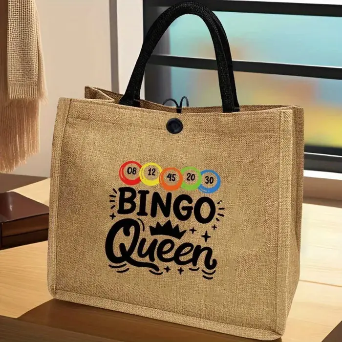 Sac fourre-tout pour femme avec motifs de cartes de bingo - Sac à main coloré adapté au trajet domicile-travail