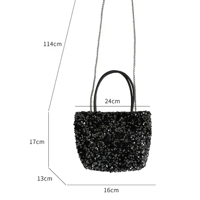 XMESSUN Nouveau sac seau à paillettes pour femmes