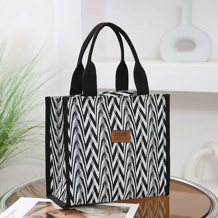 Sac fourre-tout en toile à motif Chevron
