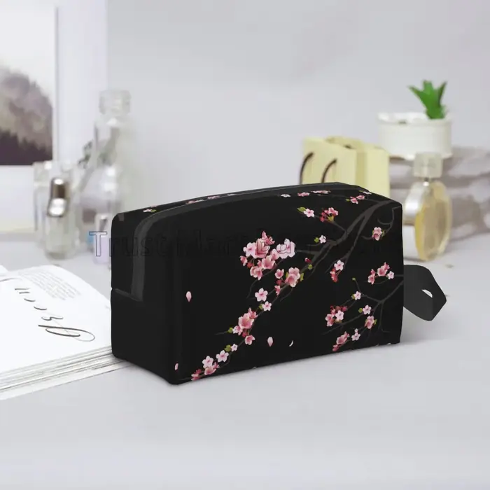 Sacs à cosmétiques japonais Sakura imprimés fleurs de cerisier pour femmes