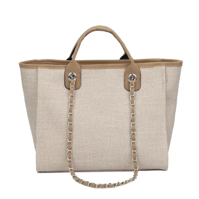 Sac à main en toile de grande capacité pour femmes