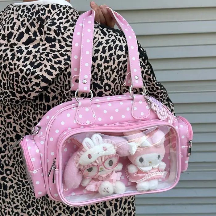 Sac Boston à pois tendance