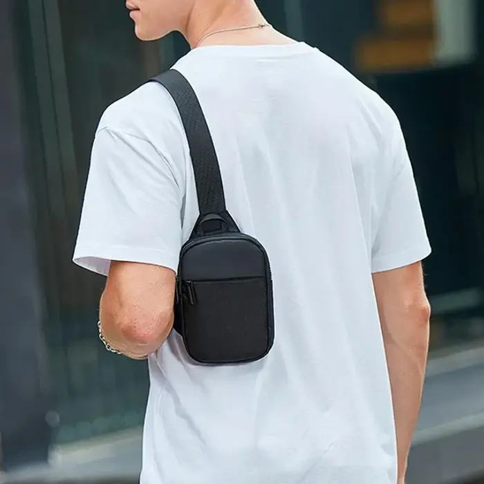 Mini sac de poitrine en nylon imperméable pour hommes et femmes