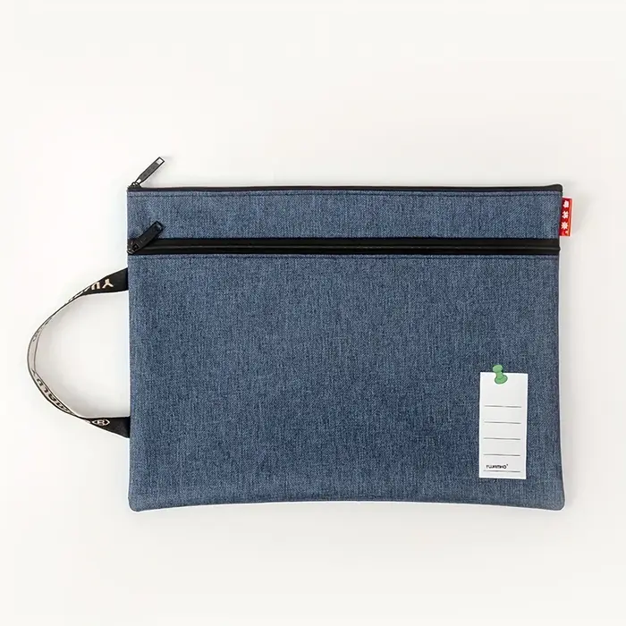 Sac à main dossier de fichiers à fermeture éclair A4, pochette de rangement de sujets pour étudiants