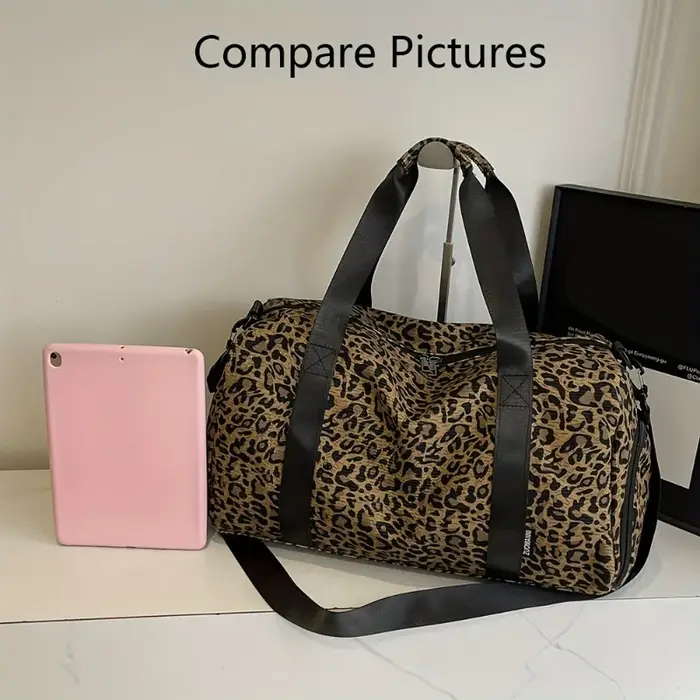 Sac fourre-tout imprimé léopard pour femme à la mode